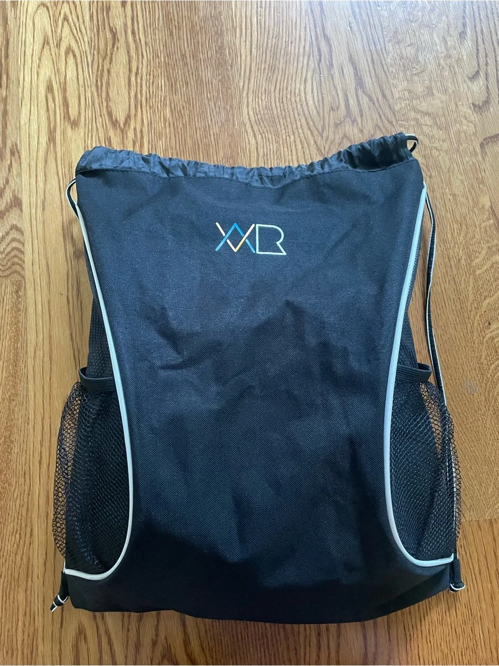 ARVR Black Drawstring Gym Sack with Reflective Trim - Never Used